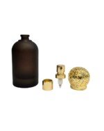 مجموعة زجاجة عطر كبس فارغة حجم 50 مل بني