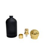 مجموعة زجاجة عطر كبس فارغة حجم 50 مل اسود