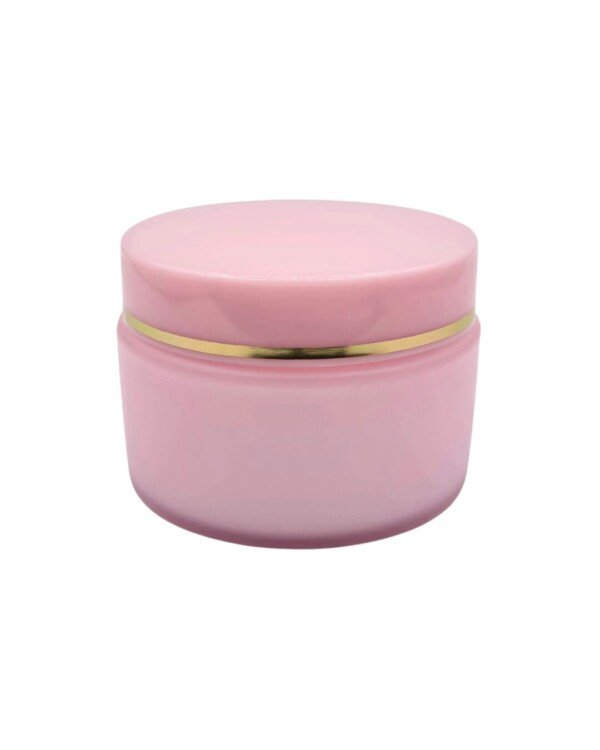 علبة كريم (خمرية) بلاستيك 50 مل وردي