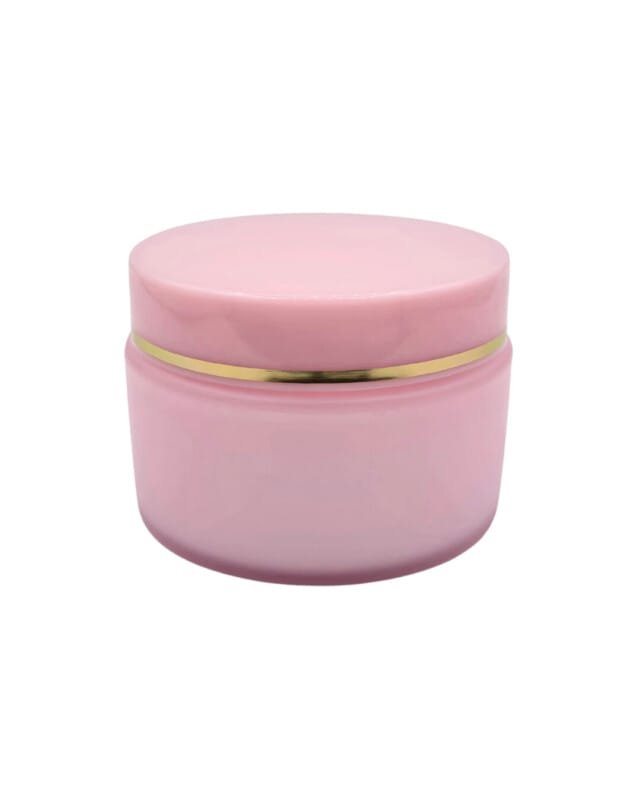 علبة كريم (خمرية) بلاستيك 50 مل وردي