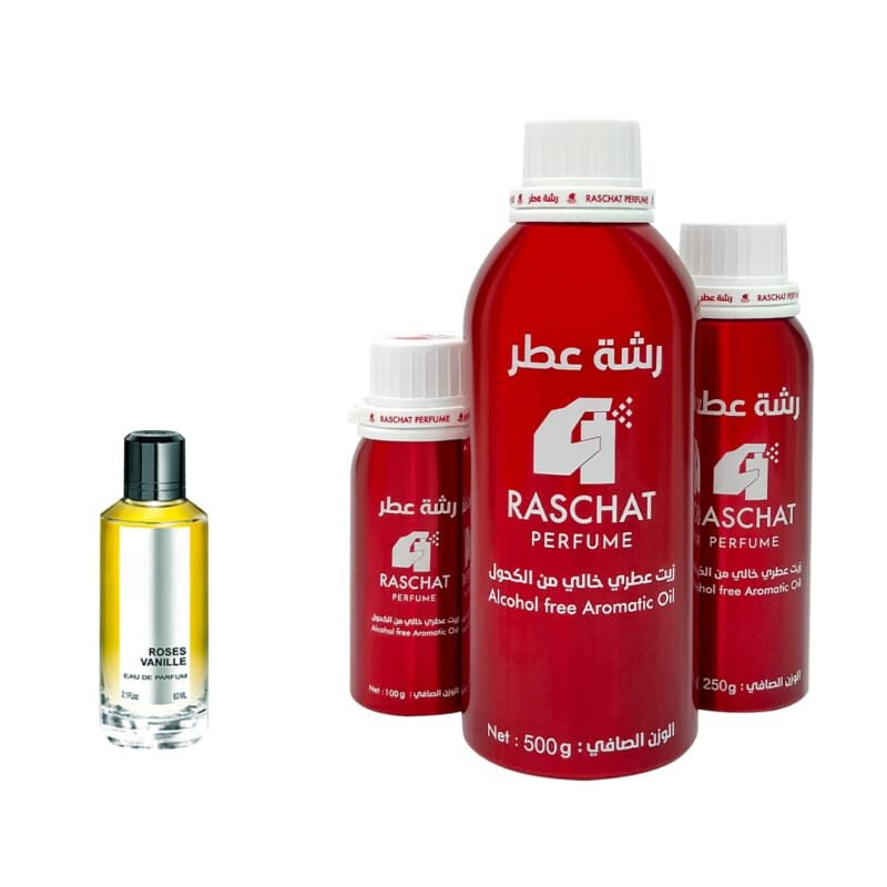 زيت عطر روز فانيلا مانسيرا نسائي من رشة عطر - Roses Vanille for women